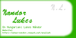 nandor lukes business card
